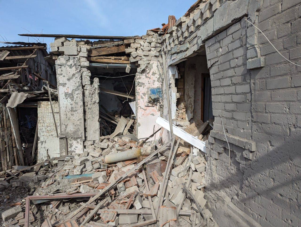руины на Запорожье после российского обстрела