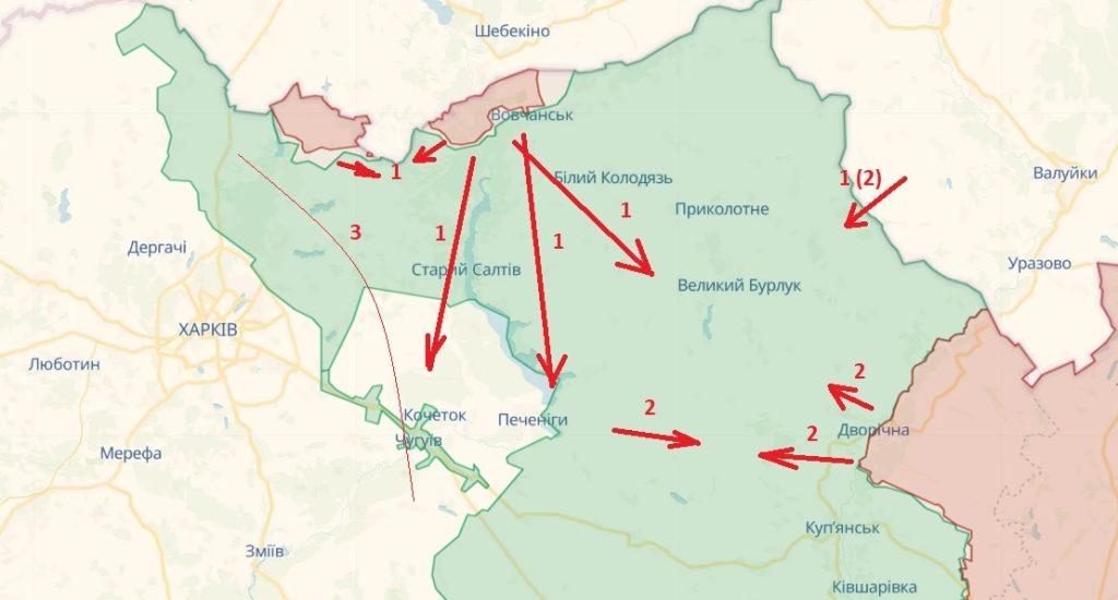 Приблизний план російських військ на Харківському напрямі