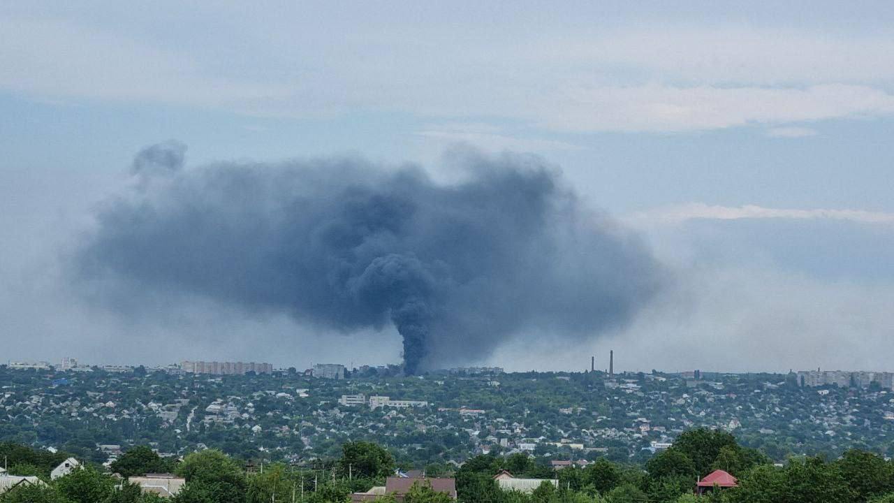 Пожежа в окупованому Луганську