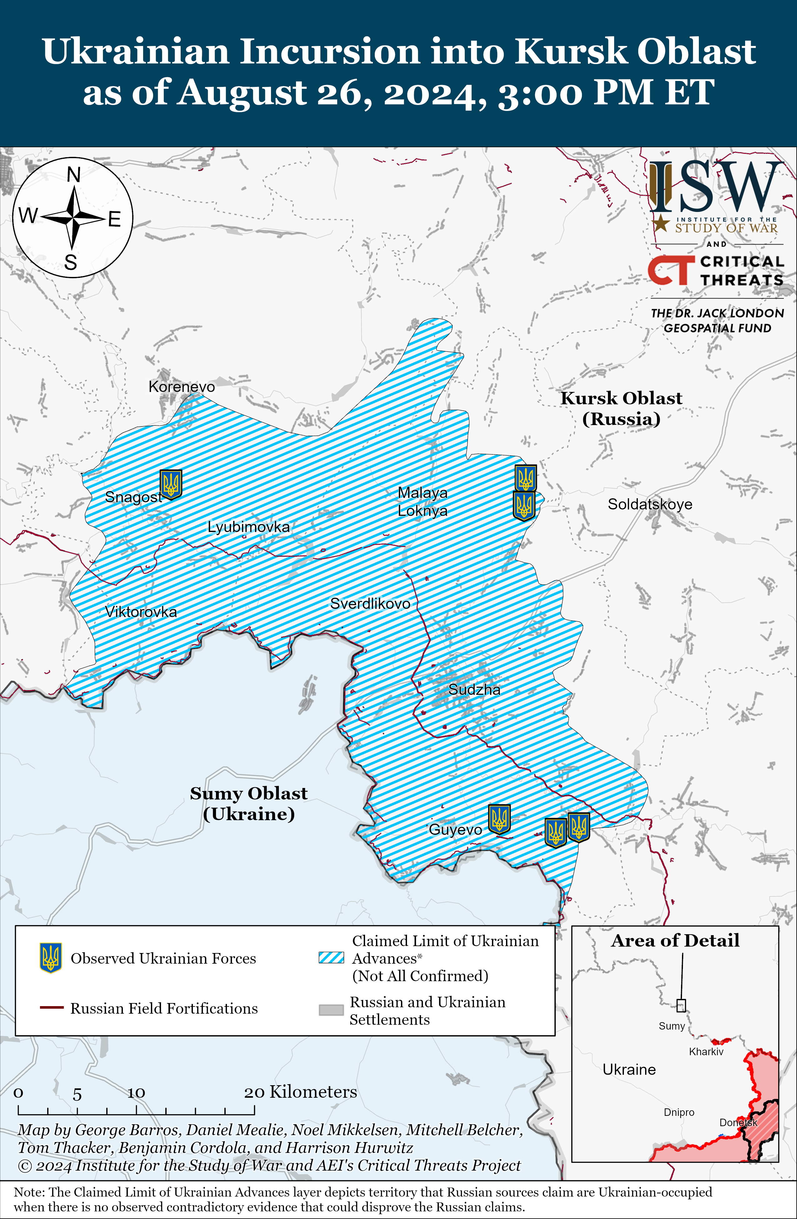 Українська військова операція у Курській області 26.08.2024 ISW