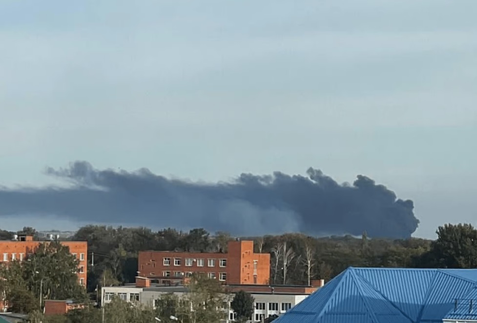 Горить аеродром Ханська