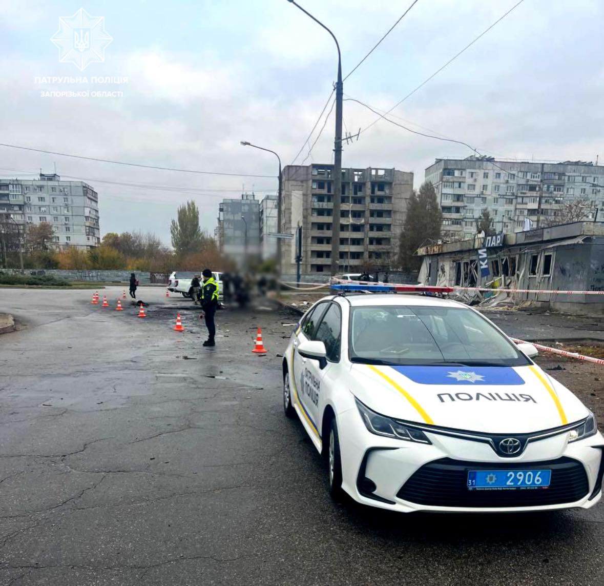 Збили шахед на транспортному кільці пр. Ювілейного, вулицях Світла та Запорізького Козацтва на Бабурці у Запоріжжі 16.11.2024