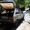 У Запоріжжі горів легковик