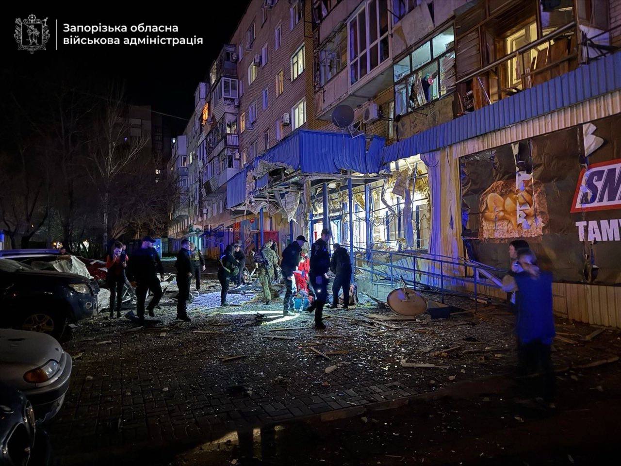 йобана русня вдарила по АТБ у Запоріжжі