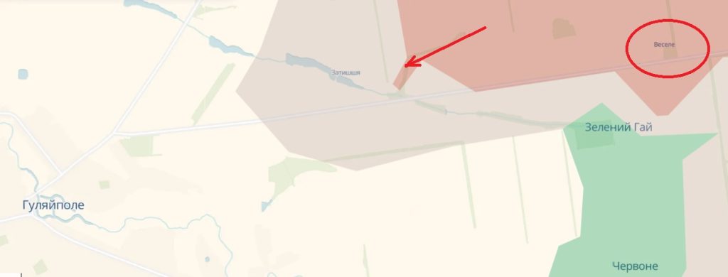 Лінія фронту на півночі від Гуляйполя станом на ранок 20 листопада 2025