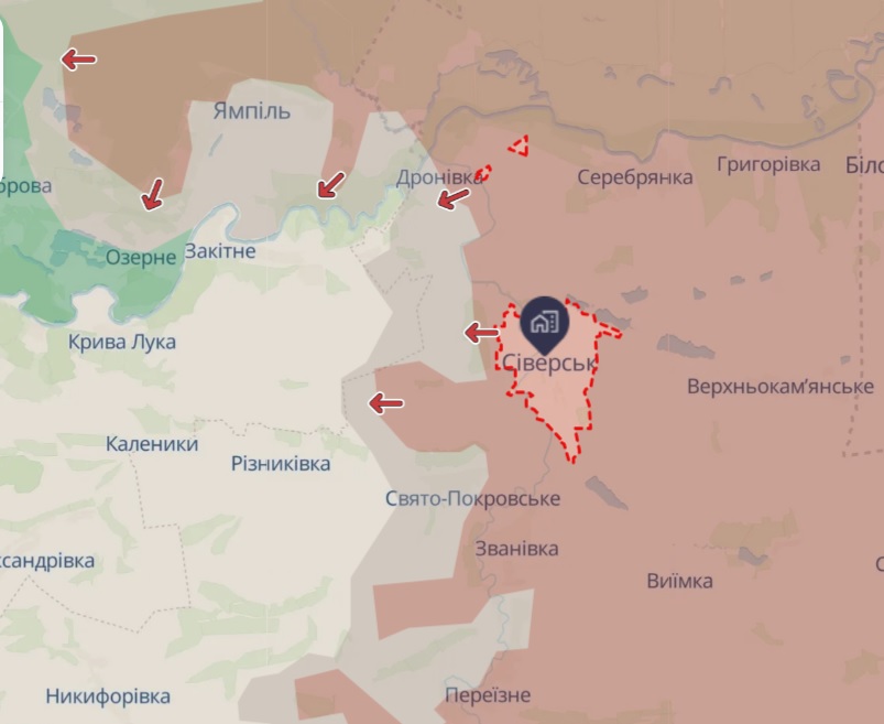 Сіверськ 23.12.2025 DeepState