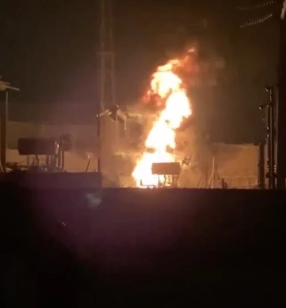 Горить трансформатор підстанції Морозівська у Бердянську