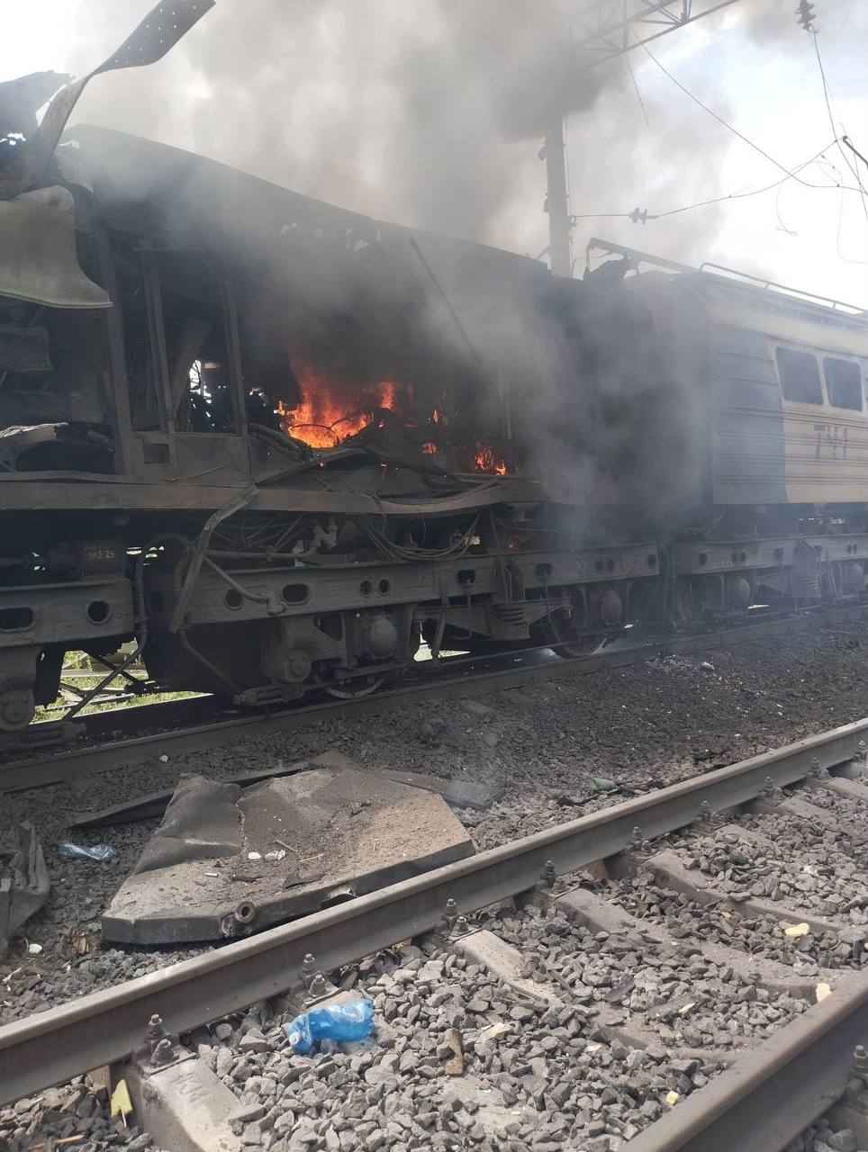 Атакований тепловоз у Запоріжжі