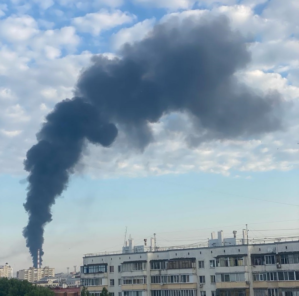 Палає Мічурінська ТЕЦ у Бєлгороді