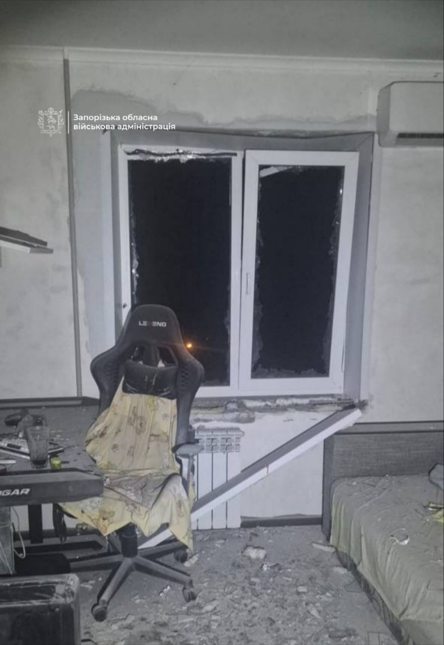 Дрон атакував квартиру на Пісках у Запоріжжі