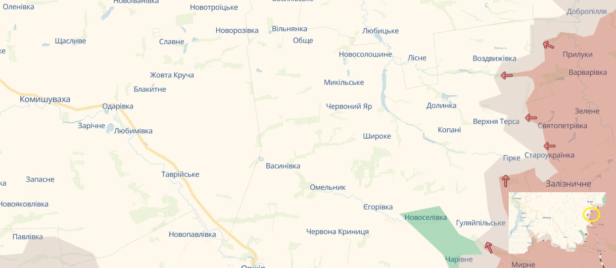 Ворог просунувся біля Воздвижівкі