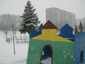 В Запорожье выпал снег